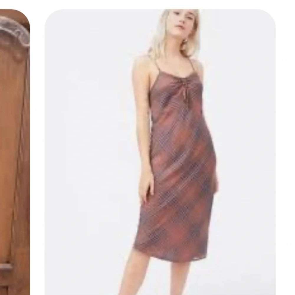 NWT Aeropostale dusty rose plaid slip dress S - Picture 2 of 8